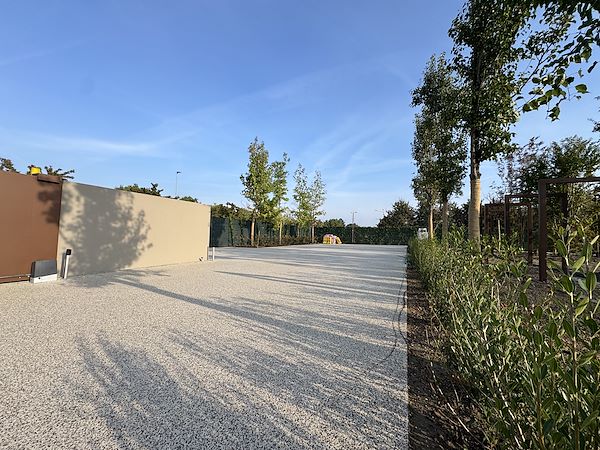 Pavimentazione drenante da esterno per una villetta privata a Modena